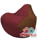 Живое кресло-мешок Груша Г2.3-2107 бордовый, коричневый