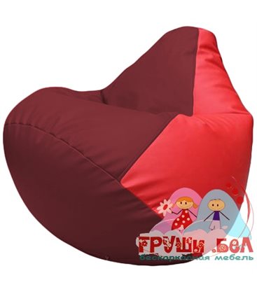 Живое кресло-мешок Груша Г2.3-2109 бордовый, красный