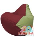 Живое кресло-мешок Груша Г2.3-2119 бордовый, оливковый