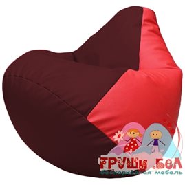 Живое кресло-мешок Груша Г2.3-3209 бордовый, красный