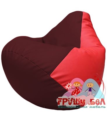 Живое кресло-мешок Груша Г2.3-3209 бордовый, красный