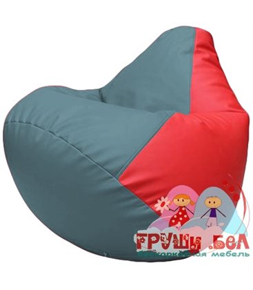 Живое кресло-мешок Груша Г2.3-3609 голубой, красный