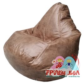 Живое кресло-мешок Груша Г2.3-111 коричневый