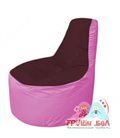 Бескаркасное кресло мешокТрон Т1.1-0103(бордовый-розовый)