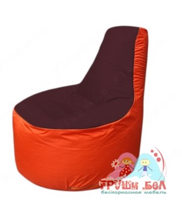 Бескаркасное кресло мешокТрон Т1.1-0105(бордовый-оранжевый)