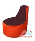 Бескаркасное кресло мешокТрон Т1.1-0105(бордовый-оранжевый)
