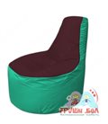 Бескаркасное кресло мешокТрон Т1.1-0112(бордовый-бирюзовый)