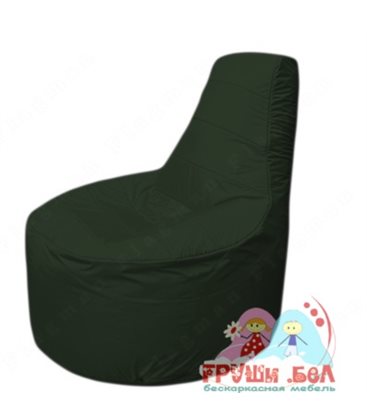 Бескаркасное кресло мешокТрон Т1.1-09(тем.зеленый)
