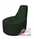 Бескаркасное кресло мешокТрон Т1.1-09(тем.зеленый)