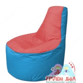 Бескаркасное кресло мешокТрон Т1.1-0213(красный-голубой)