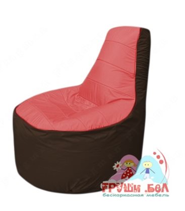 Бескаркасное кресло мешокТрон Т1.1-0219(красный-коричневый)