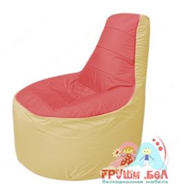 Бескаркасное кресло мешокТрон Т1.1-0220(красный-бежевый)