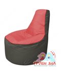 Бескаркасное кресло мешокТрон Т1.1-0223(красный-тем.серый)