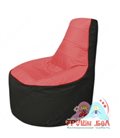 Бескаркасное кресло мешокТрон Т1.1-0224(красный-черный)