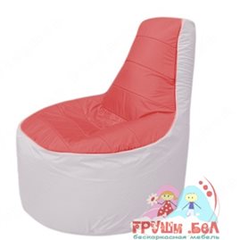Бескаркасное кресло мешокТрон Т1.1-0225(красный-белый)