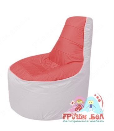 Бескаркасное кресло мешокТрон Т1.1-0225(красный-белый)