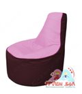 Бескаркасное кресло мешокТрон Т1.1-0301(розовый-бордовый)