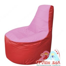 Бескаркасное кресло мешокТрон Т1.1-0302(розовый-красный)