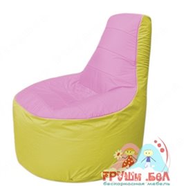 Бескаркасное кресло мешокТрон Т1.1-0306(розовый-желтый)