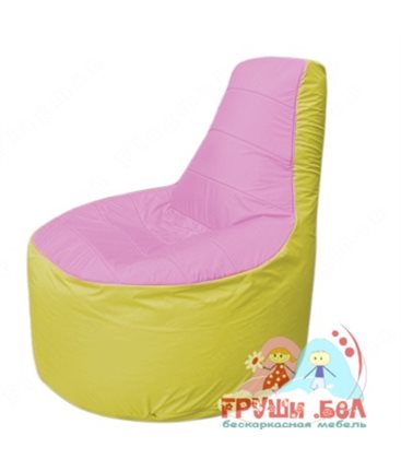 Бескаркасное кресло мешокТрон Т1.1-0306(розовый-желтый)