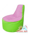 Бескаркасное кресло мешокТрон Т1.1-0307(розовый-салатовый)