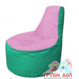 Бескаркасное кресло мешокТрон Т1.1-0312(розовый-бирюзовый)