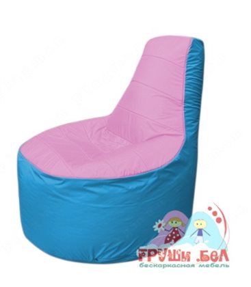 Бескаркасное кресло мешокТрон Т1.1-0313(розовый-голубой)