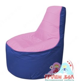Бескаркасное кресло мешокТрон Т1.1-0314(розовый-синий)