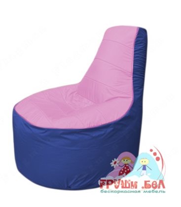 Бескаркасное кресло мешокТрон Т1.1-0314(розовый-синий)