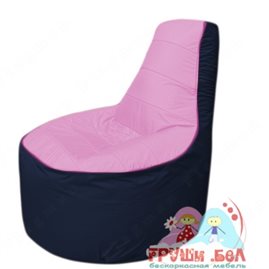 Бескаркасное кресло мешокТрон Т1.1-0316(розовый-тем.синий)