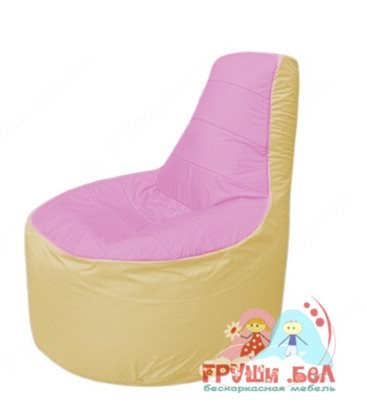 Бескаркасное кресло мешокТрон Т1.1-0320(розовый-бежевый)