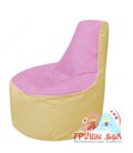 Бескаркасное кресло мешокТрон Т1.1-0320(розовый-бежевый)
