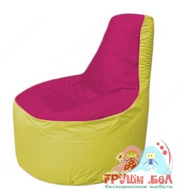 Бескаркасное кресло мешокТрон Т1.1-0406(фуксия-желтый)