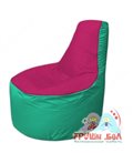 Бескаркасное кресло мешокТрон Т1.1-0412(фуксия-бирюзовый)
