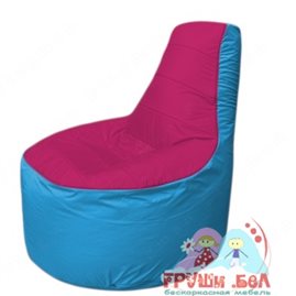 Бескаркасное кресло мешокТрон Т1.1-0413(фуксия-голубой)