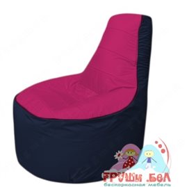 Бескаркасное кресло мешокТрон Т1.1-0416(фуксия-тем.синий)