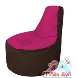 Бескаркасное кресло мешокТрон Т1.1-0419(фуксия-коричневый)