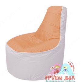 Бескаркасное кресло мешокТрон Т1.1-0525(оранжевый-белый)