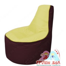 Бескаркасное кресло мешокТрон Т1.1-0601(желтый-бордовый)