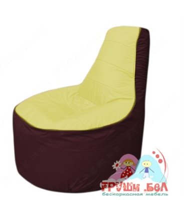 Бескаркасное кресло мешокТрон Т1.1-0601(желтый-бордовый)