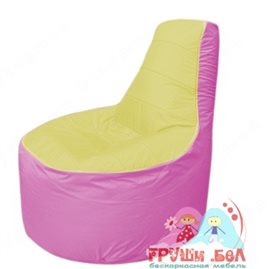 Бескаркасное кресло мешокТрон Т1.1-0603(желтый-розовый)