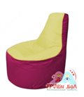 Бескаркасное кресло мешокТрон Т1.1-0604(желтый-фуксия)