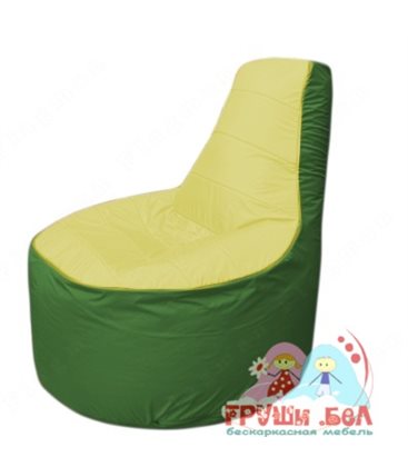 Бескаркасное кресло мешокТрон Т1.1-0608(желтый-зеленый)