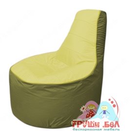 Бескаркасное кресло мешокТрон Т1.1-0610(желтый-оливковый)