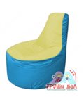 Бескаркасное кресло мешокТрон Т1.1-0613(желтый-голубой)
