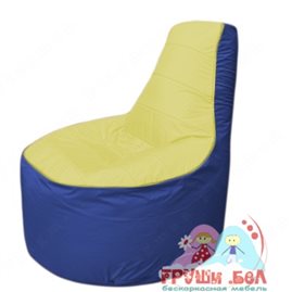 Бескаркасное кресло мешокТрон Т1.1-0614(желтый-синий)