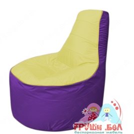 Бескаркасное кресло мешокТрон Т1.1-0618(желтый-фиолетовый)