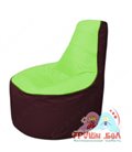 Бескаркасное кресло мешокТрон Т1.1-0701(салатовый-бордовый)