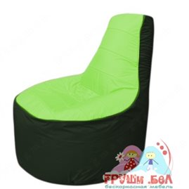 Бескаркасное кресло мешокТрон Т1.1-0709(салатовый-тем.зеленый)