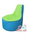 Бескаркасное кресло мешокТрон Т1.1-0713(салатовый-голубой)